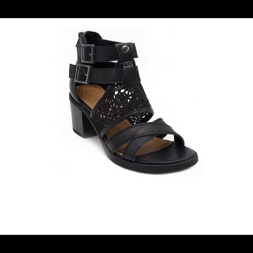 🥀Women Sugar block heel open toe sandal size: various